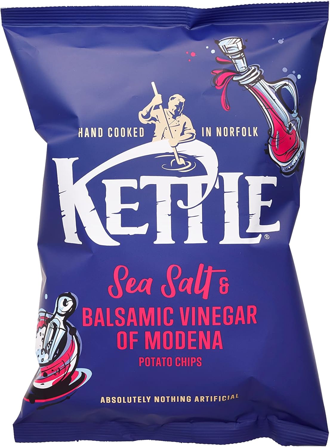 Kettle Sea Salt and Balsamic Vinegar of Modena Chips, 130 g