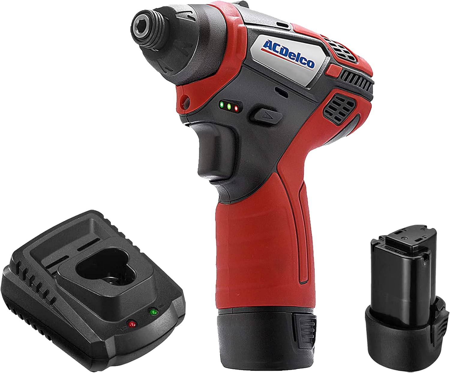 ACDelco ARI12105P G12 Series 1/4'' Hex Power Impact Driver 10.8V Cordless Li-ion Electric Power Tool Kit with 2 Batteries & Charger (111 Nms / 82 ft-lbs Torque)