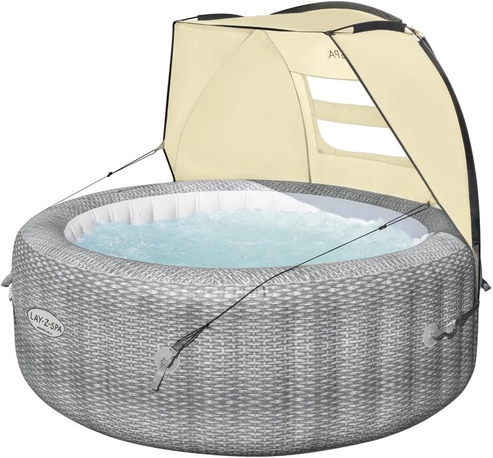 Lay-Z Spa 60304 Canopy Cover for Weather and Sun Shelter, Hot Tub Accessories, Fits Most Lay-Z-Spa Models, Multicolor, 109.0 cm*183.0 cm*94.0 cm