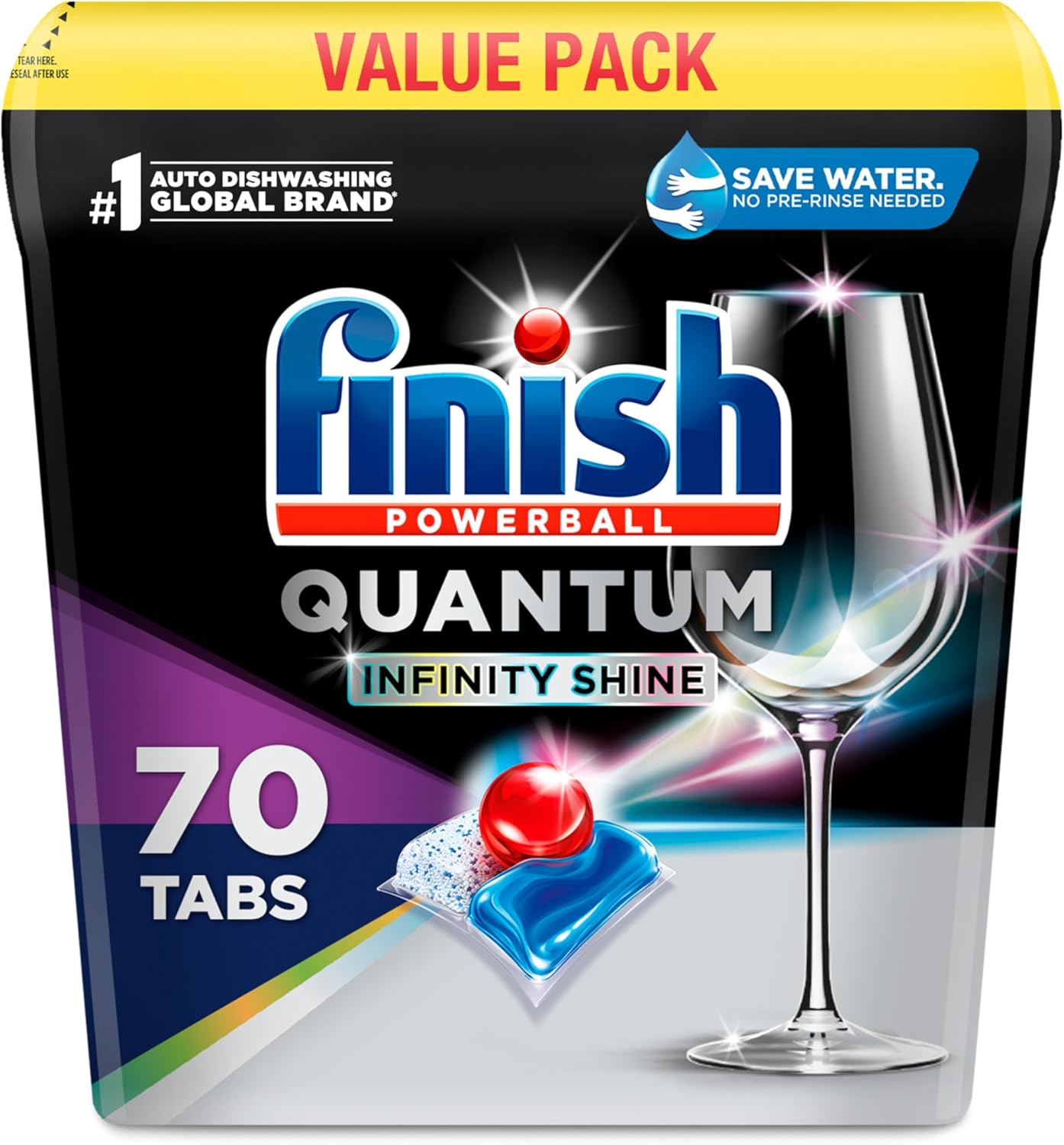 Finish Dishwasher Cleaner Tablets, Deep Cleans Hidden Grease & Grime, Fights Odors, No Extra Wash Cycle, Helps Maintain Dishwasher, 4 Month Supply, 4 Count