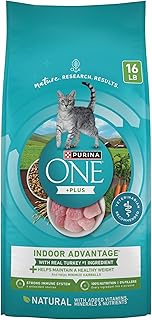 PURINA ONE Natural, Low Fat, Weight Control, Indoor Dry Cat Food, +Plus Indoor Advantage - 16 lb. Bag