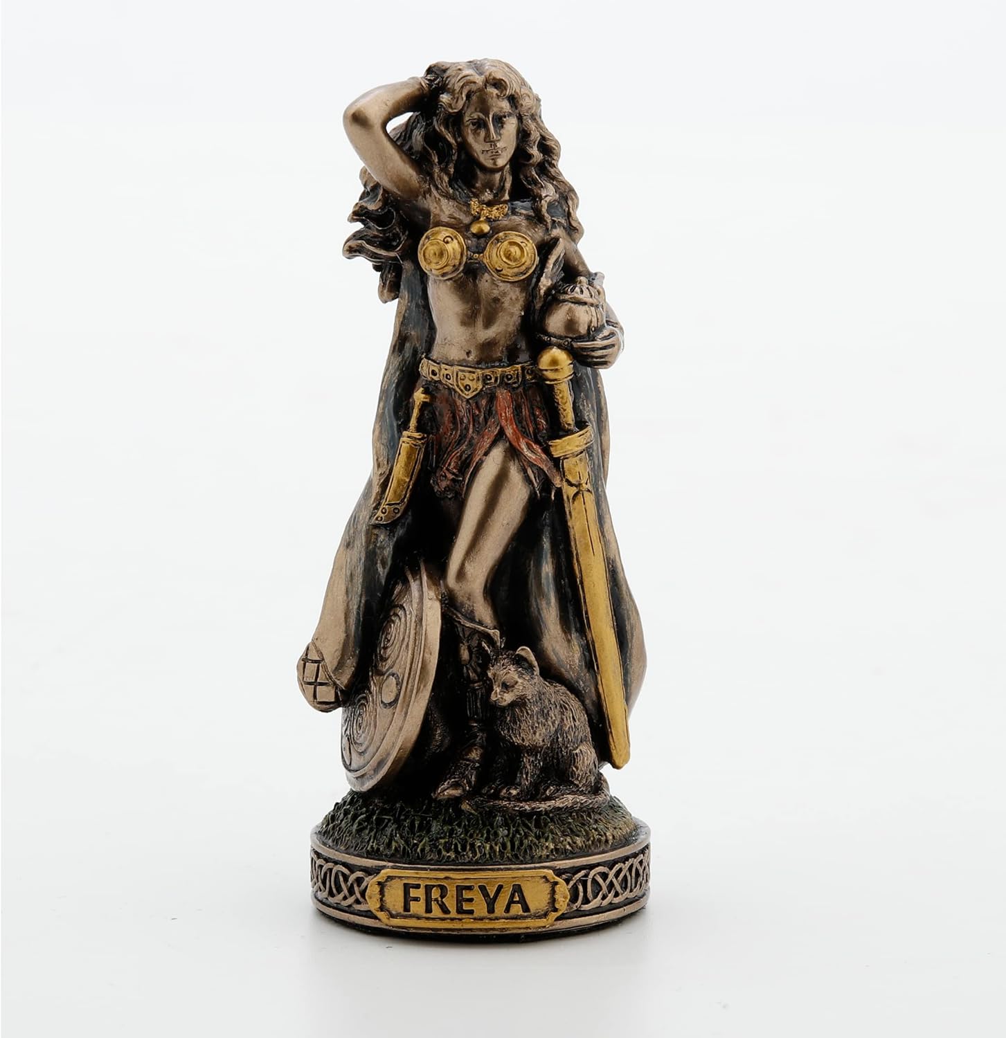 Veronese Design 3 3/8 Inch Freya The Norse Goddess of Love Hand Painted Polyresin Miniature Figurine