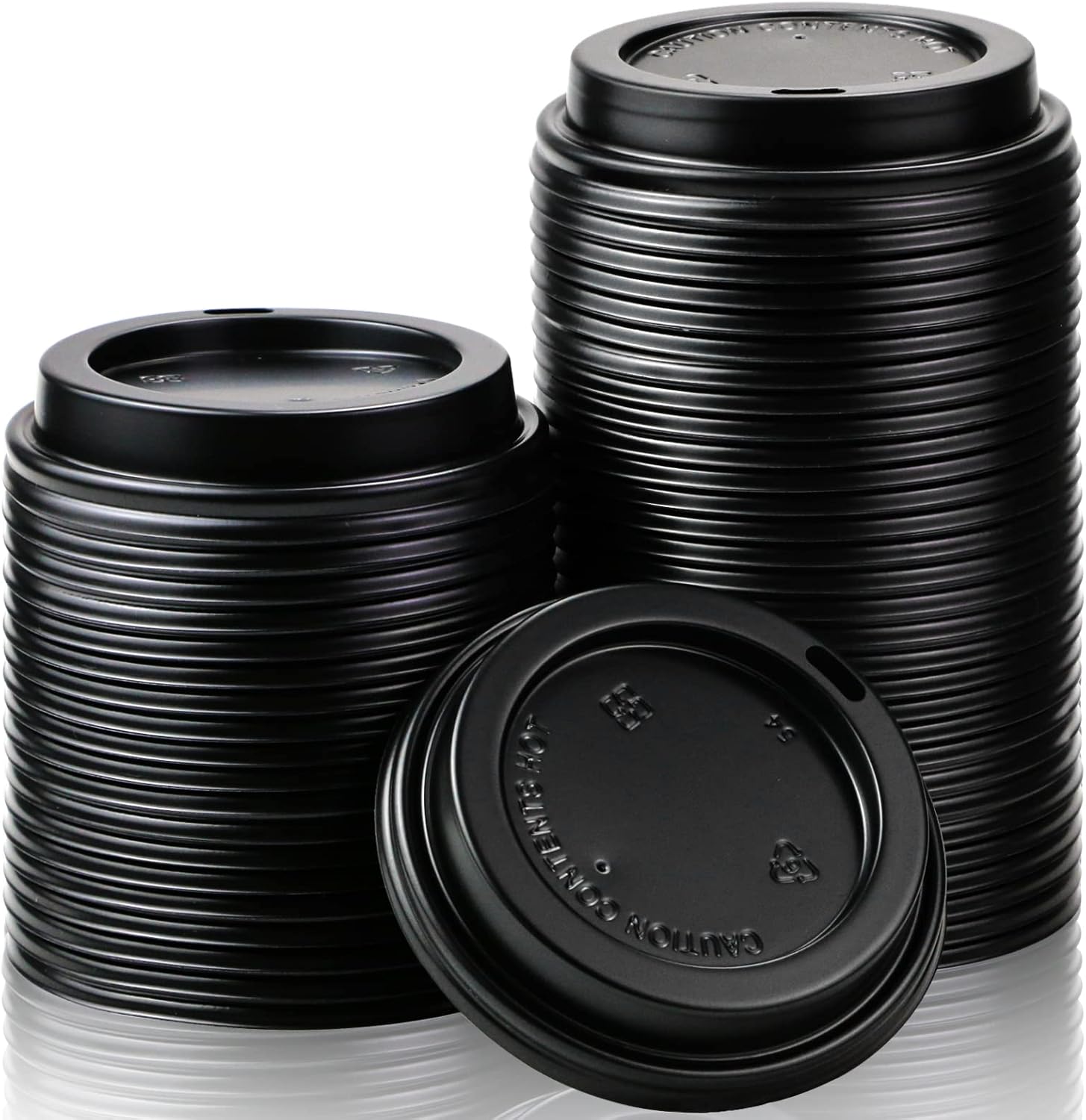 100 Pcs Black Dome Lids for 12, 16, 20, 22 Oz Lids for Takeout Coffee Cups, Hot Cup Lid Disposable Paper Cup Lids 12-22 Ounce for Hot/Cold Beverage