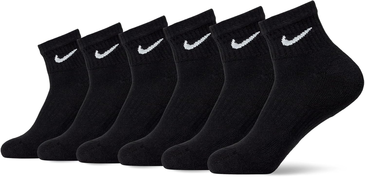 Nike Unisex Adult Everyday Cushioned Training Ankle Socks (6 Pairs)