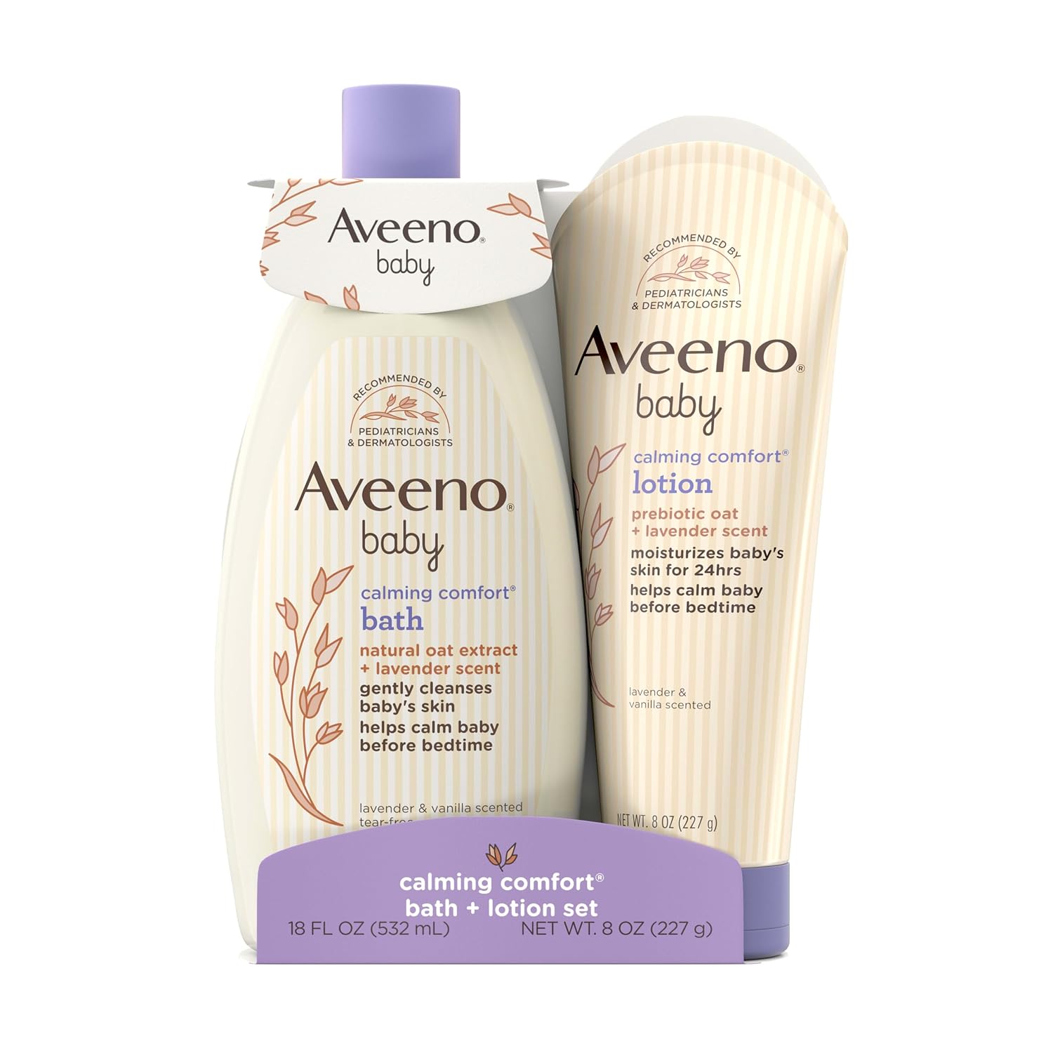 Aveeno Baby Calming Comfort Bath & Body Lotion Set, 2 Items