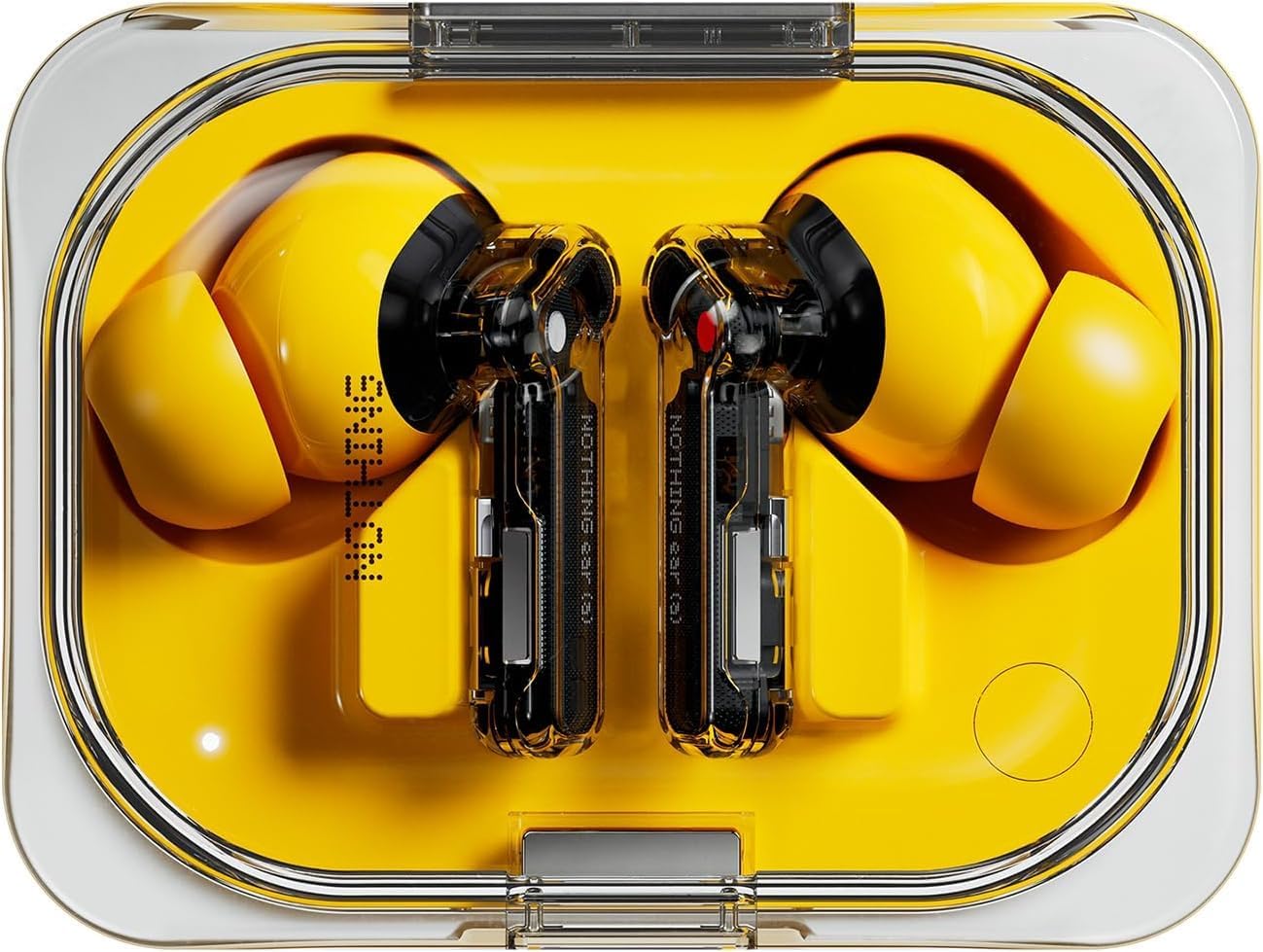 Nothing Ear (a) 2024 Bluetooth Compatible Andriod/iOS Earbuds ChatGPT Integration, 45dB Hybrid Noise Cancelling Earbuds, Equaliser, Dual Connect, 42.5H Water & dust Resistance IP54 Earbuds (Yellow)