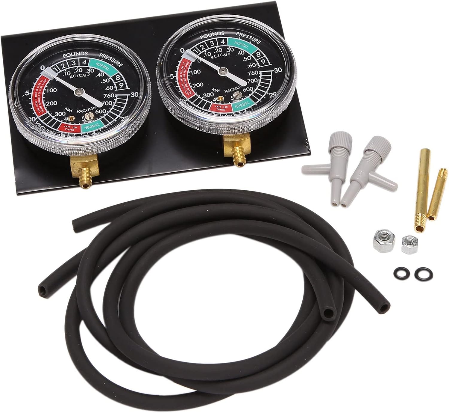 Qwertfeet 1set Motorcycle Carburetor Synchronizer Vacuum Gauges Tool Vacuum Gauge Balancer for // Black