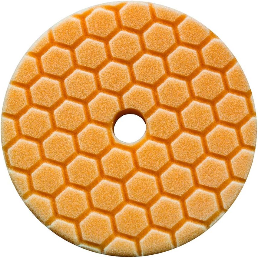 Chemical Guys BUFX112HEX5 Hex-Logic Quantum Medium-Heavy Cutting Pad (Orange, 5.5 Inch), 5.5