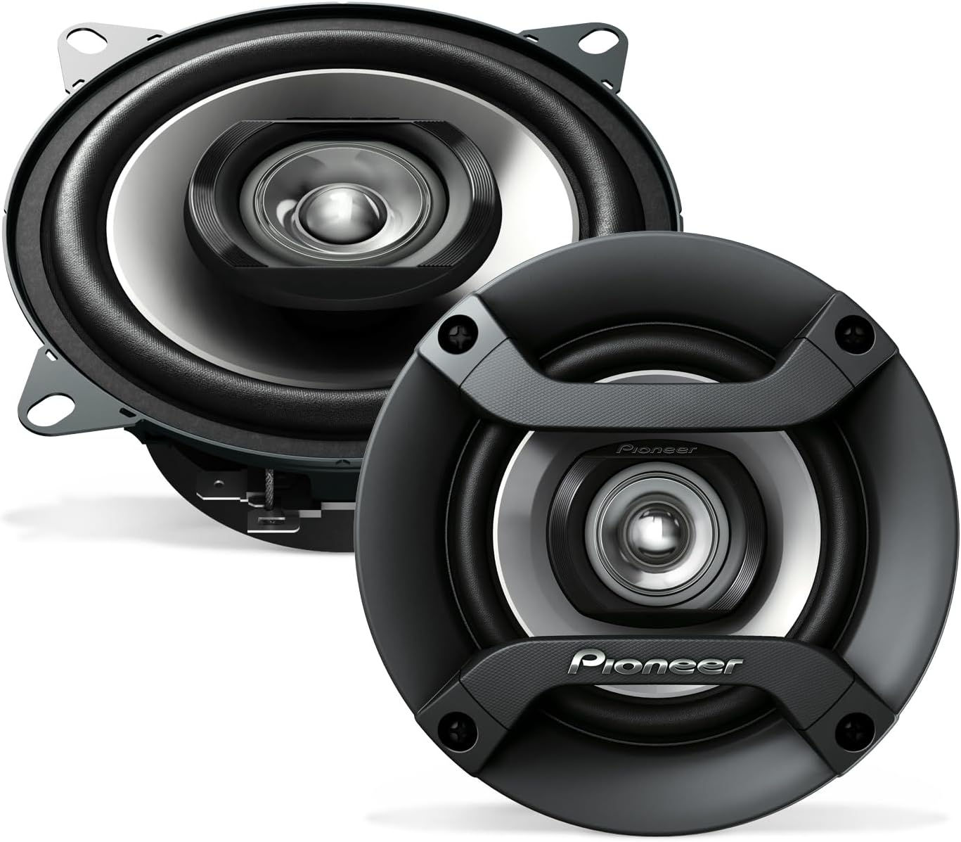 Pioneer F-Series TS-F1035R 4” 2-Way Speakers (Pair) – 150W Max, Balanced Sound + Smooth Treble, Great Stock Replacement, High-Efficiency Speaker Designed for OEM Power