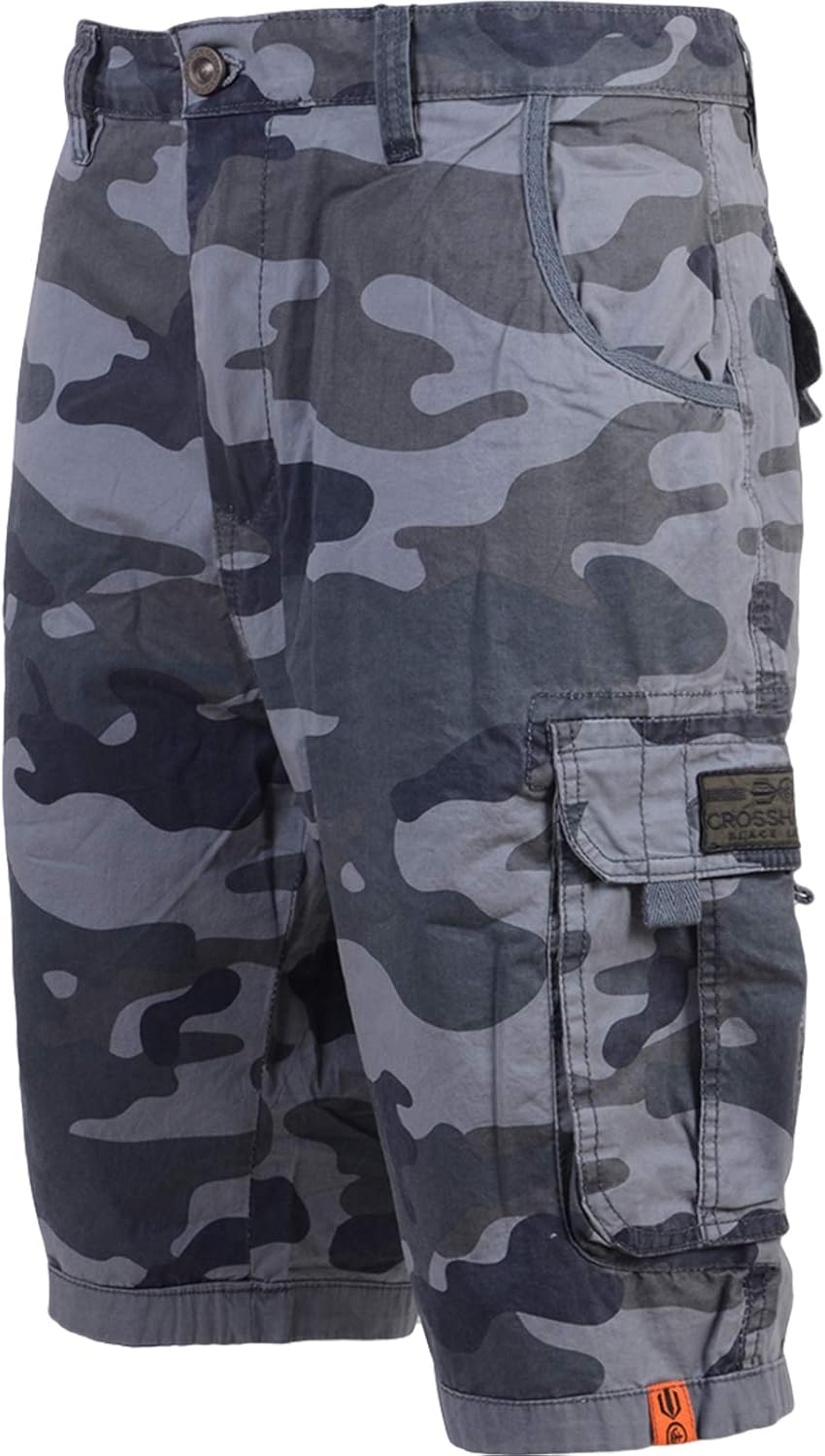 Crosshatch Mens Shorts Camo Combat Cargo Army Camouflage Watchford Summer Jeans Pants