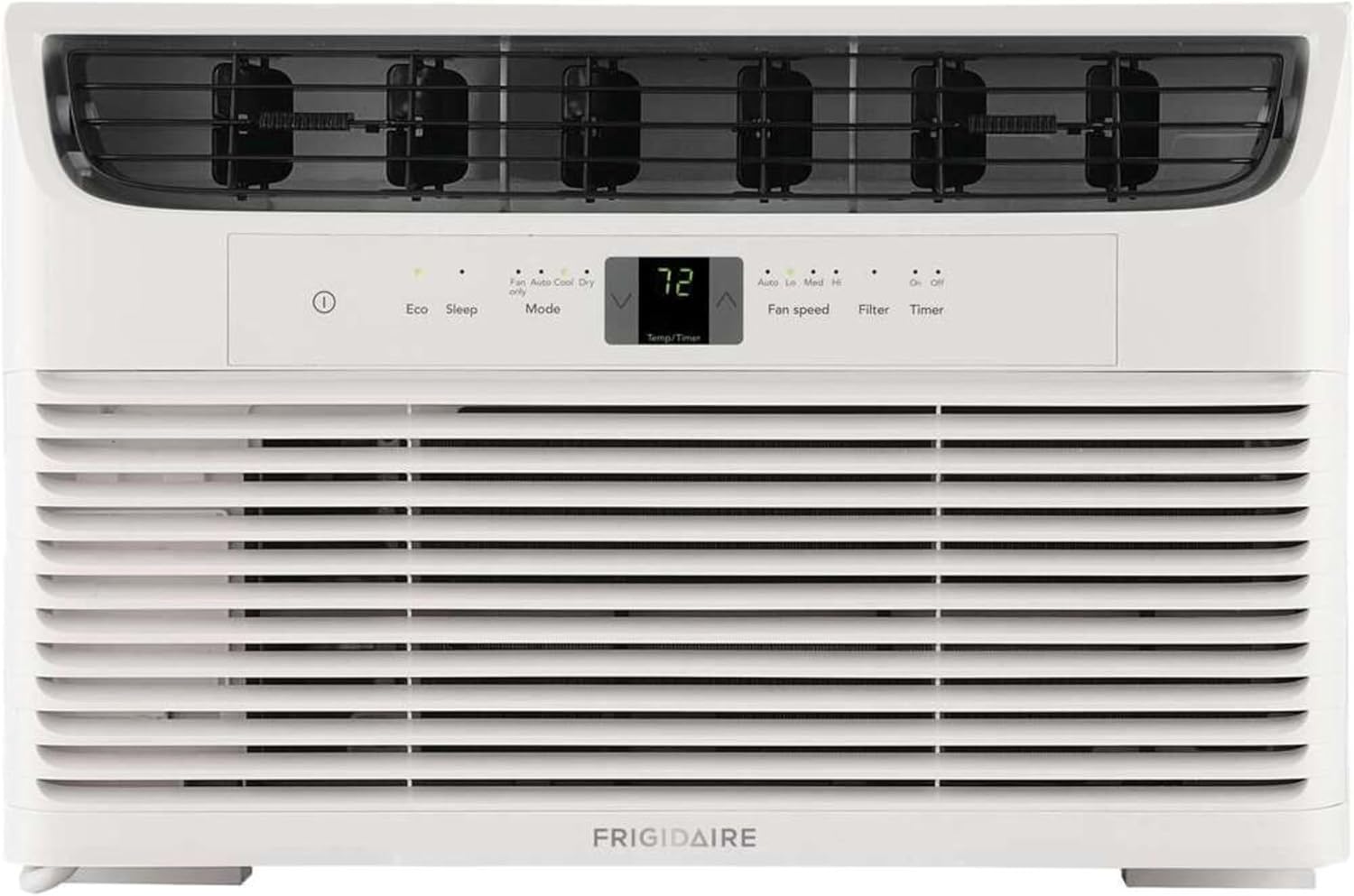 Frigidaire FFRA062WAE 6000 BTU Window Mounted Air Conditioner with Multi-Way Fan, Sleep Mode, Programmable Timer, White