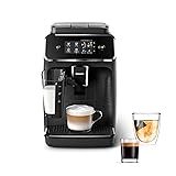 Philips 2200 Series Fully Automatic Espresso Machine, LatteGo Milk Frother, 3 Coffee Varieties, Intuitive Touch Display, 100% Ceramic Grinder, AquaClean Filter, Aroma Seal, Black (EP2230/14)