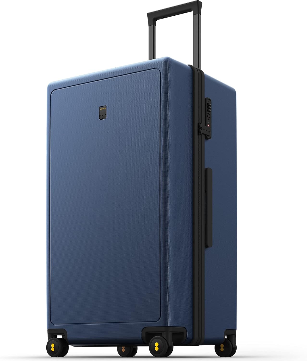 LEVEL8 Trunk Luggage, 28 Inch Luggage with Spinner Wheels, Luminous Textured 28 Inch Checked Large Luggage, Lightweight with Tsa Lock, 28 Inch, Navy
