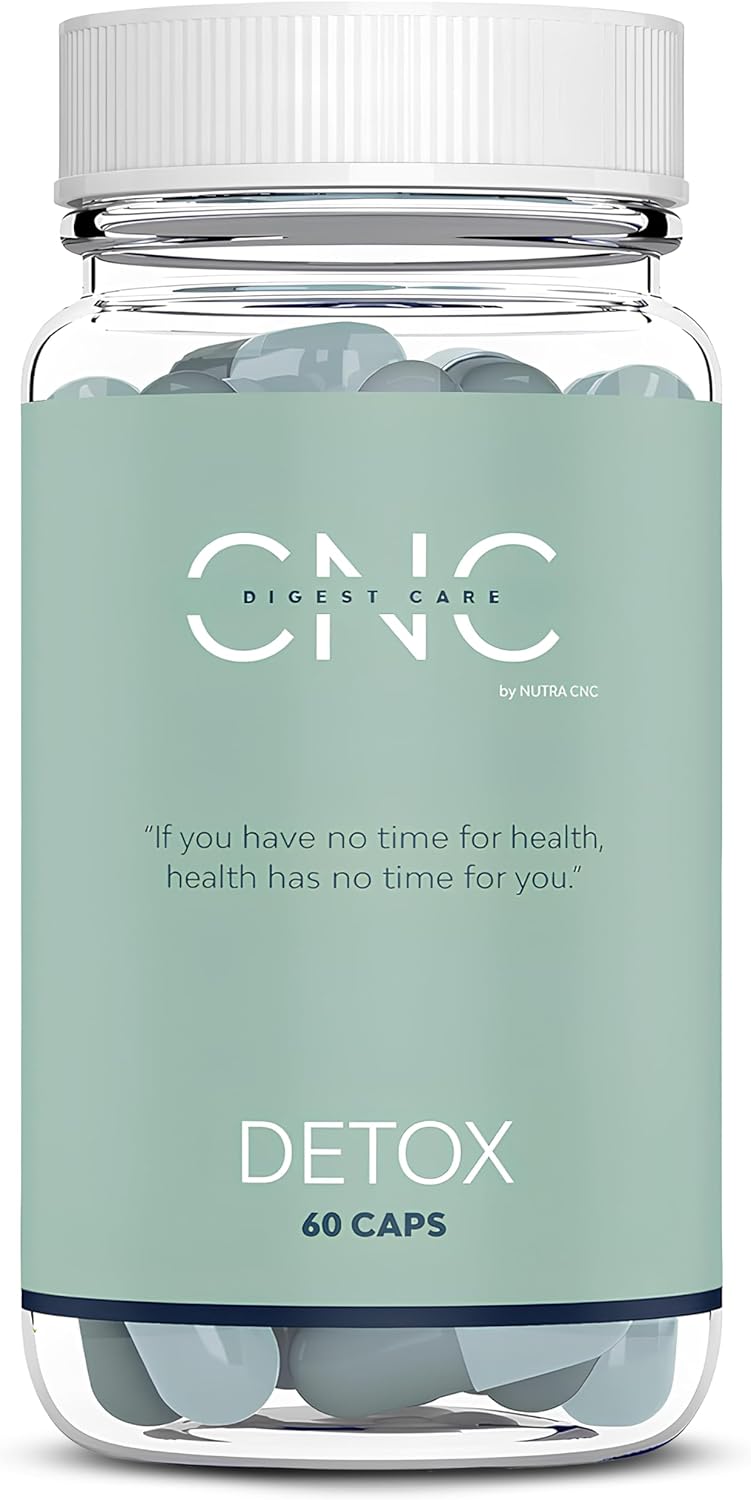 CNC Detox - Herbal Formula with Aloe Vera, Activated Charcoal & Fennel Extract | Supports Digestion & Fluid Balance | with Probiotics 100B | 45 Servings