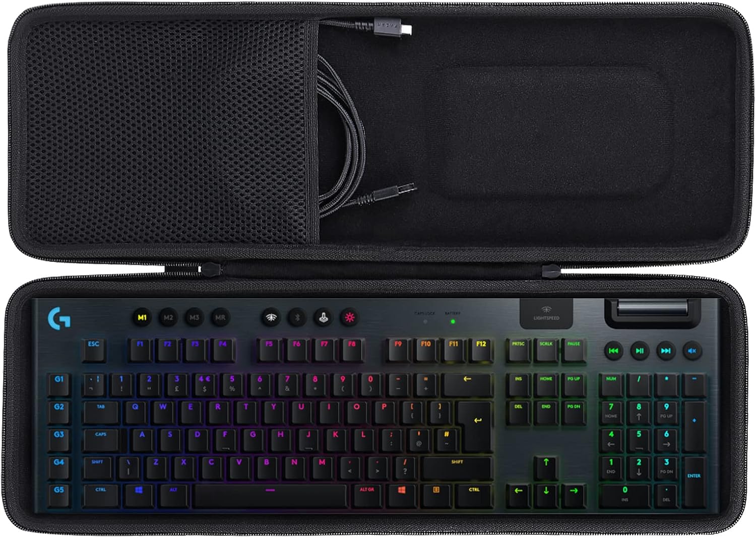 co2CREA Hard Travel Case Replacement for Logitech G915 Wireless Mechanical Gaming Keyboard (for G915 Full Size)