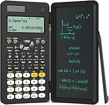 Upgraded 991ES Plus Desktop Scientific Calculator, ROATEE CalcNote Multiview 4-Line Display with Erasable LCD Writing Tablet, Solar Battery Power with Notepad for School and Business