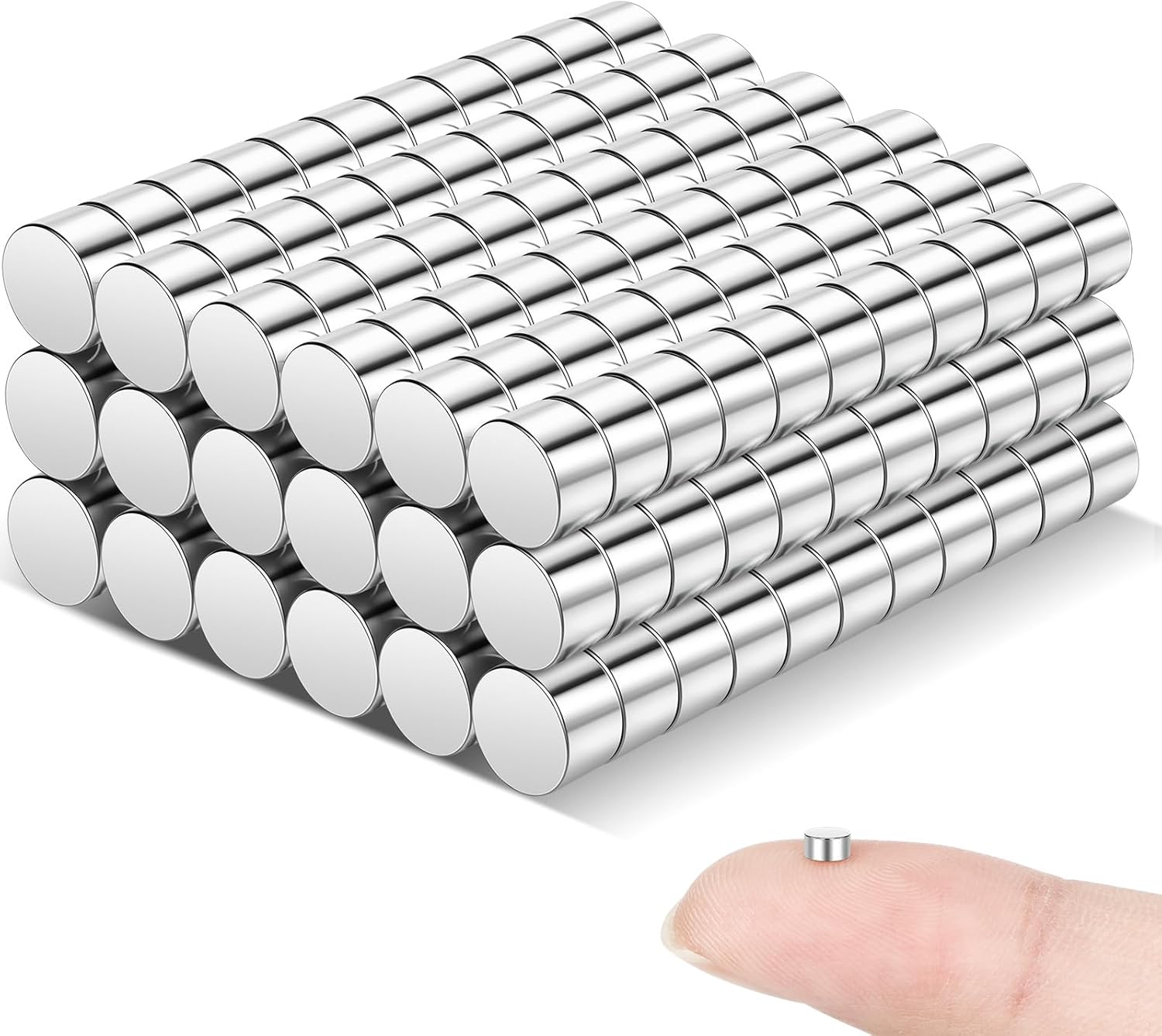 Wukong 200Pcs 3x2mm Strong Refrigerator Magnets, Multi-Use Board Magnets Office Magnets Durable Magnets for Fridge/Whiteboard/Map/Screen, 3x2mm-200P