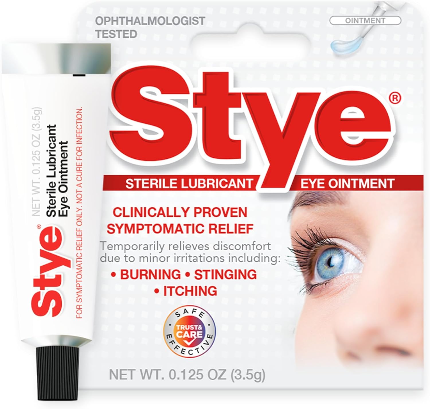 Stye Sterile Lubricant Eye Ointment, Ophthalmologist Tested, 0.125 ounces (Pack of 1)