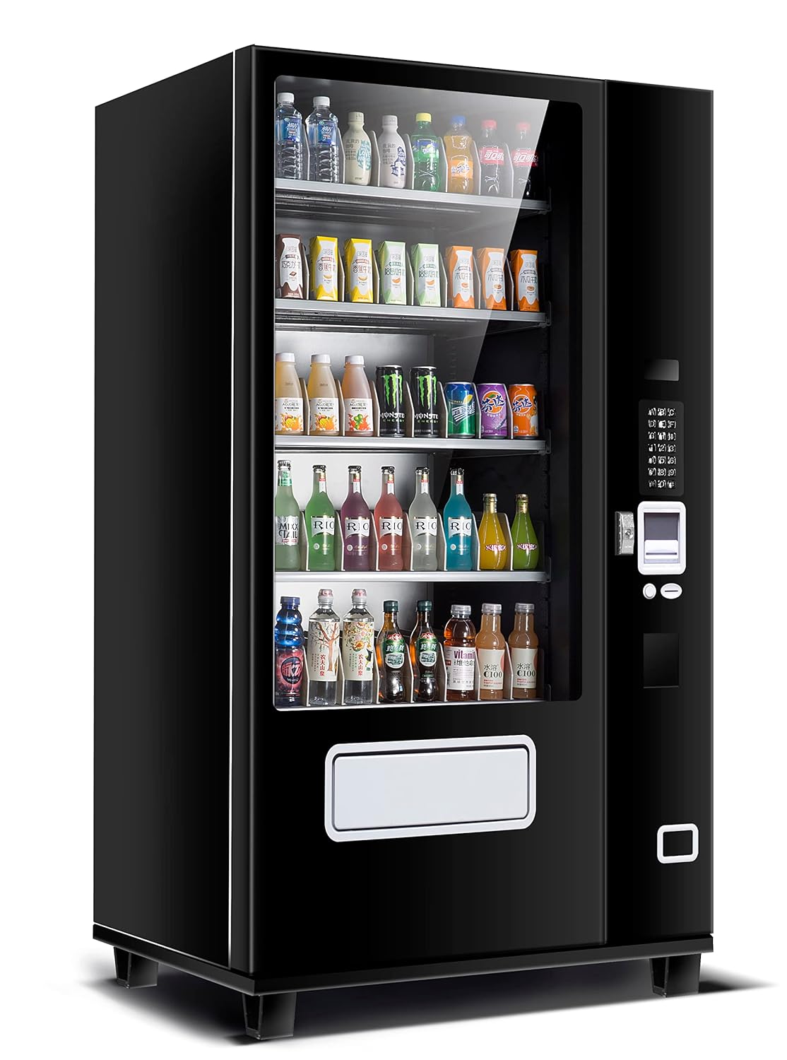 Refrigerated Beverage Vending Machine with Elevator Delivery Temp Control