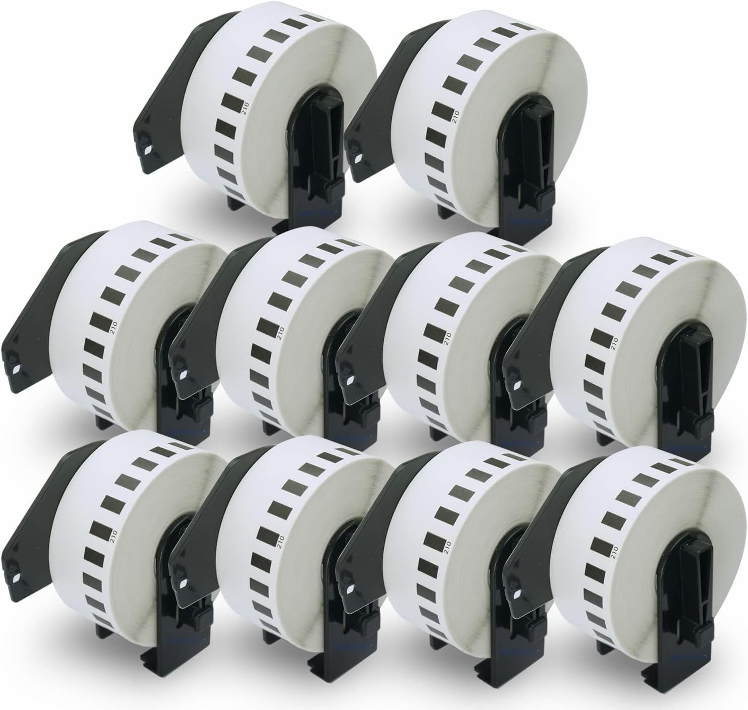 BETCKEY - 10 Rolls DK-22210 Labels, 29mm x 30.48m, 10 Continuous Length Paper Labels Compatible with Brother QL Label Printers