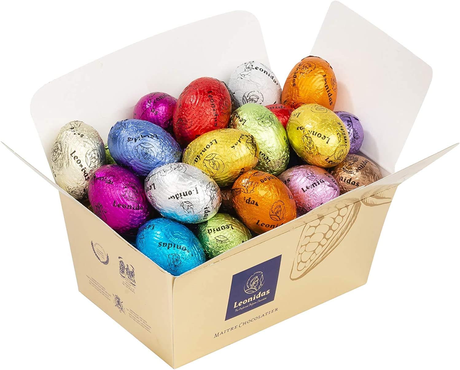 Leonidas Easter Mini Eggs, Assorted Milk, Dark and White (Dark Only Assortment, 80 pc)