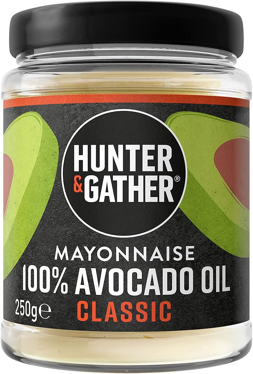 Hunter & Gather Avocado Oil Mayonnaise 250g | Seed Oil Free I Made with Pure Avocado Oil and British Free Range Egg Yolk | Paleo, Keto, Sugar and Gluten Free Avocado Mayo
