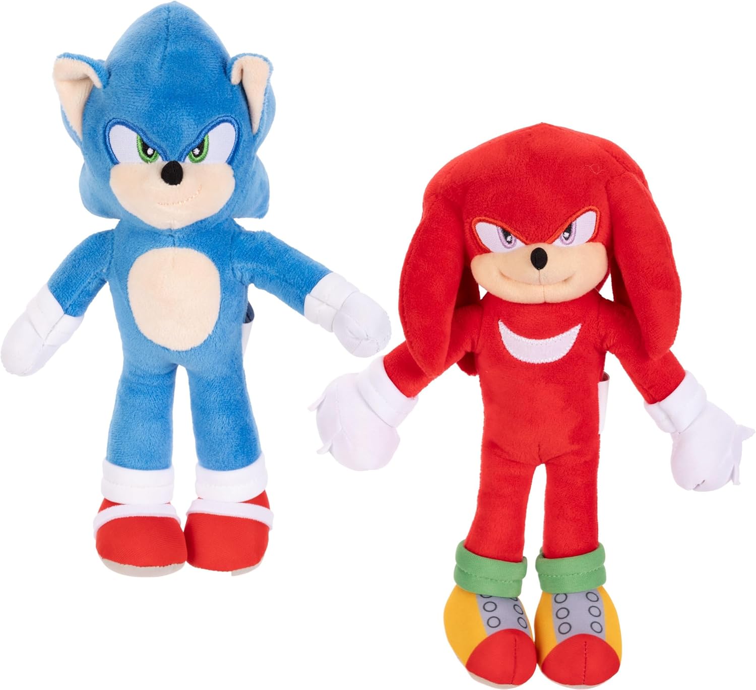 Sonic 3 Movie Plush - Sonic & Knuckles 9-Inch Stuffed Toy Figures - Officially Licensed 3 Movie, Amazon 2-Pack Kids Plush Toy Figure Set