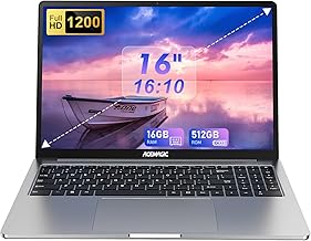 ACEMAGIC 16 inch Laptop Computer,Powered by N95 Processor,16GB DDR4 RAM 512GB SSD,FHD 1920 * 1200P,Type_C,38Wh Battery,WiFi,BT5.0,Traditional Laptop for Everday Needs.