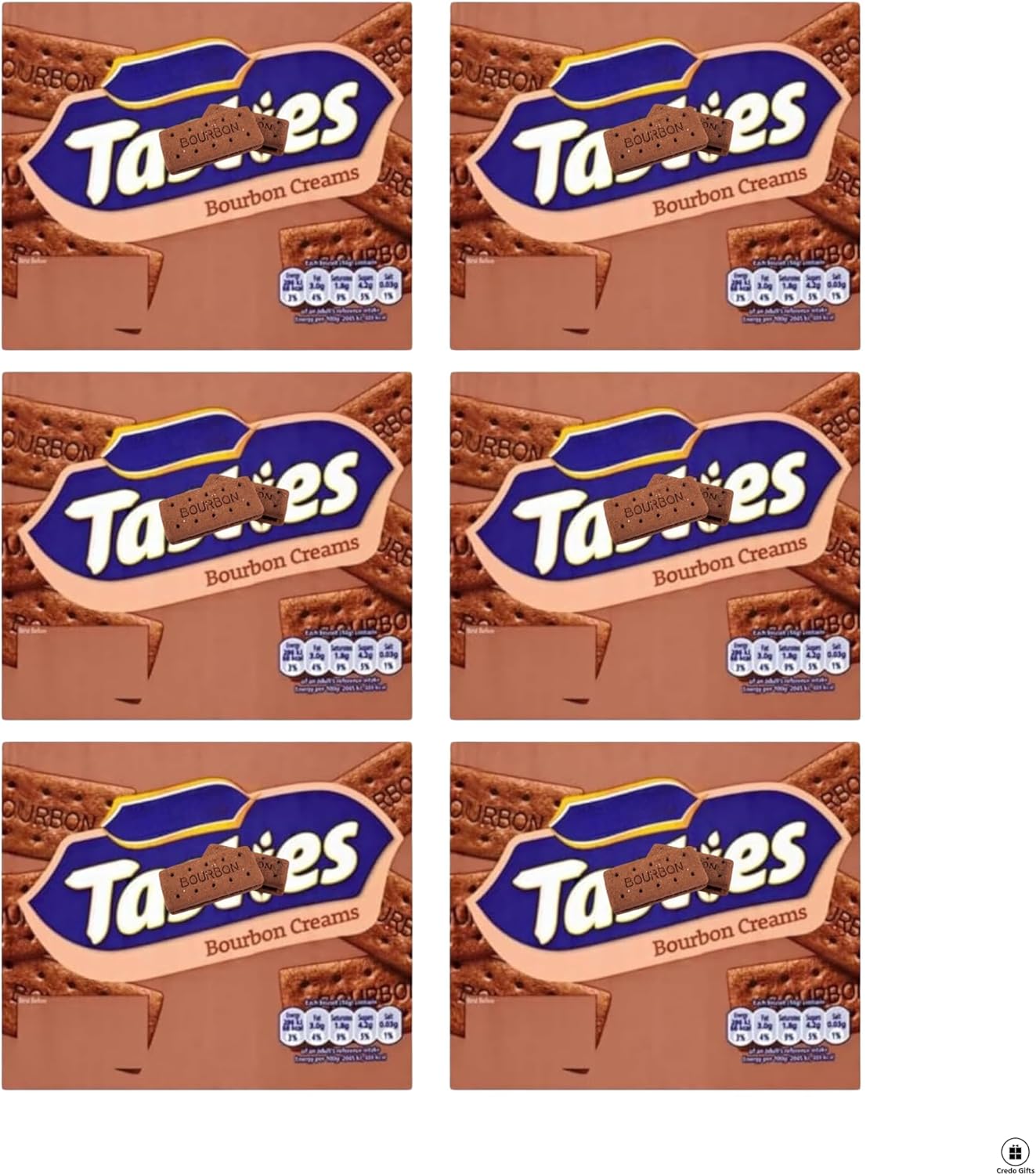 Tasties Biscuit Bundle with Tasties Chocolate Biscuit Bourbon Creams 300g (6 Pack)