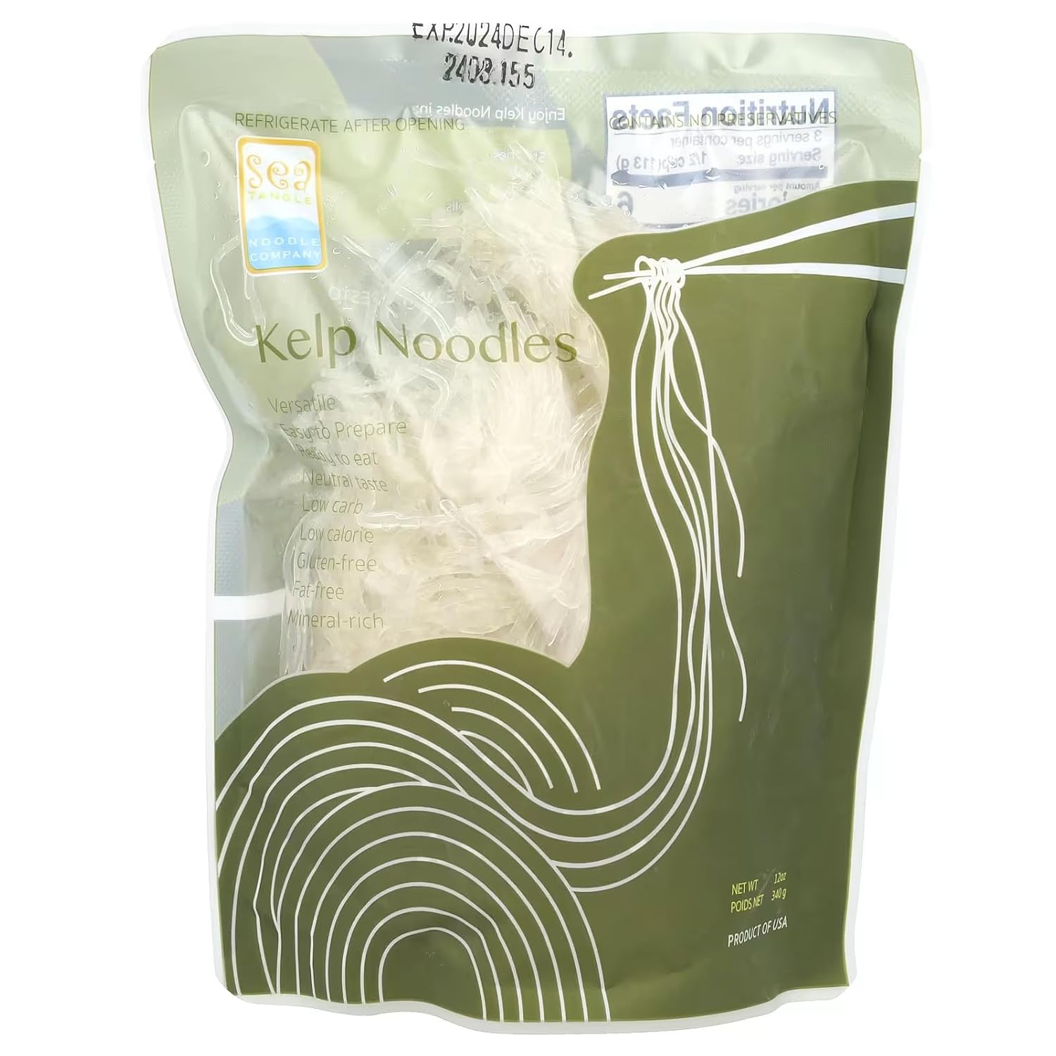 Sea Tangle - Kelp Noodles - 9 Packs - 12 oz. each