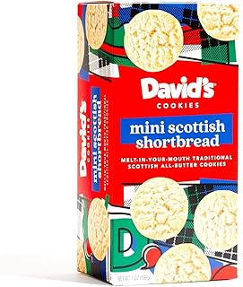 David’s Cookies Pure Butter Shortbread Cookies – Traditional Mini Scottish Butter Shortbread Cookie Box – Fresh & Yummy Shortbreads For Tea & Coffee Time – Original Recipe Made In Scotland - 1 Pack