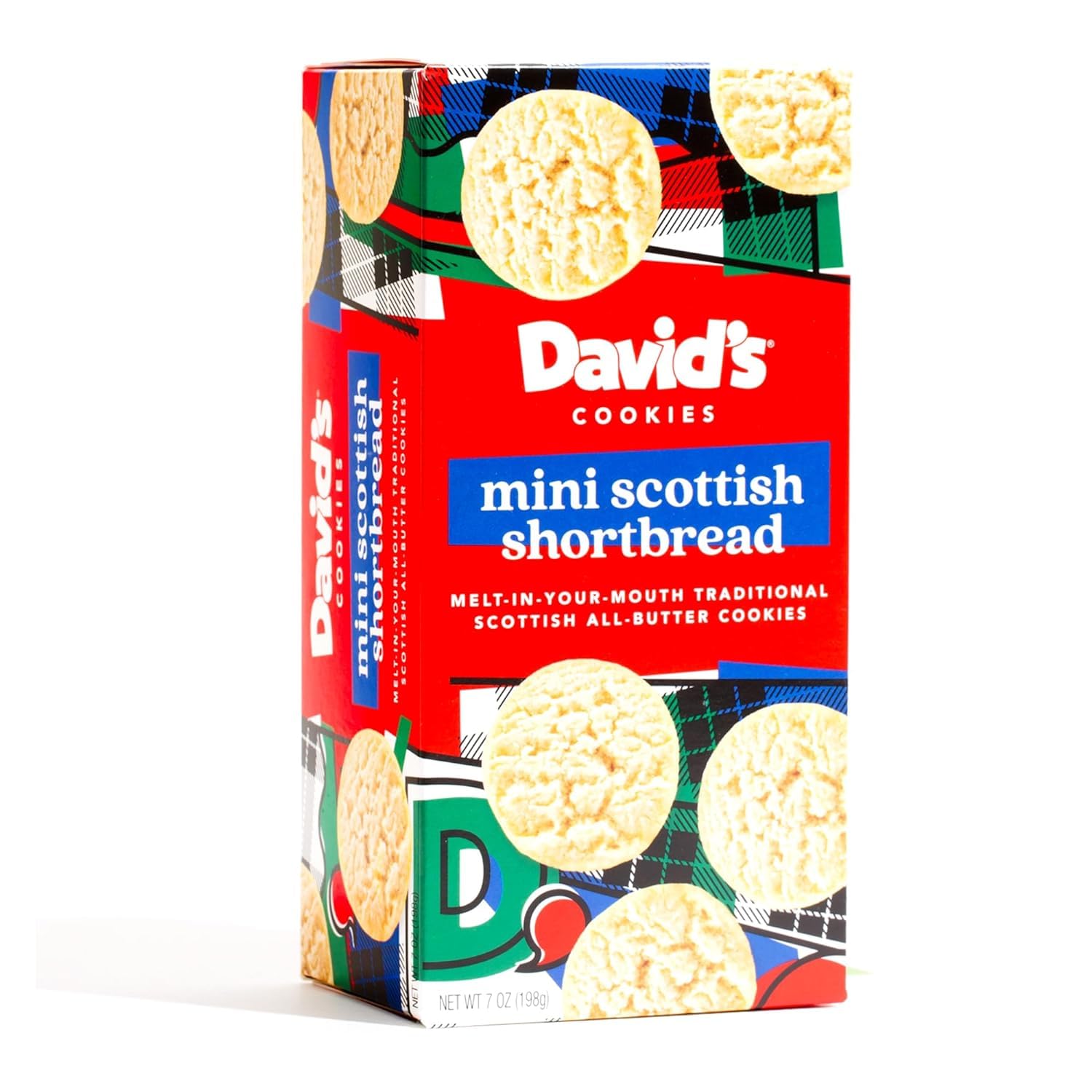 David’s Cookies Pure Butter Shortbread Cookies – Traditional Mini Scottish Butter Shortbread Cookie Box – Fresh & Yummy Shortbreads For Tea & Coffee Time – Original Recipe Made In Scotland - 1 Pack