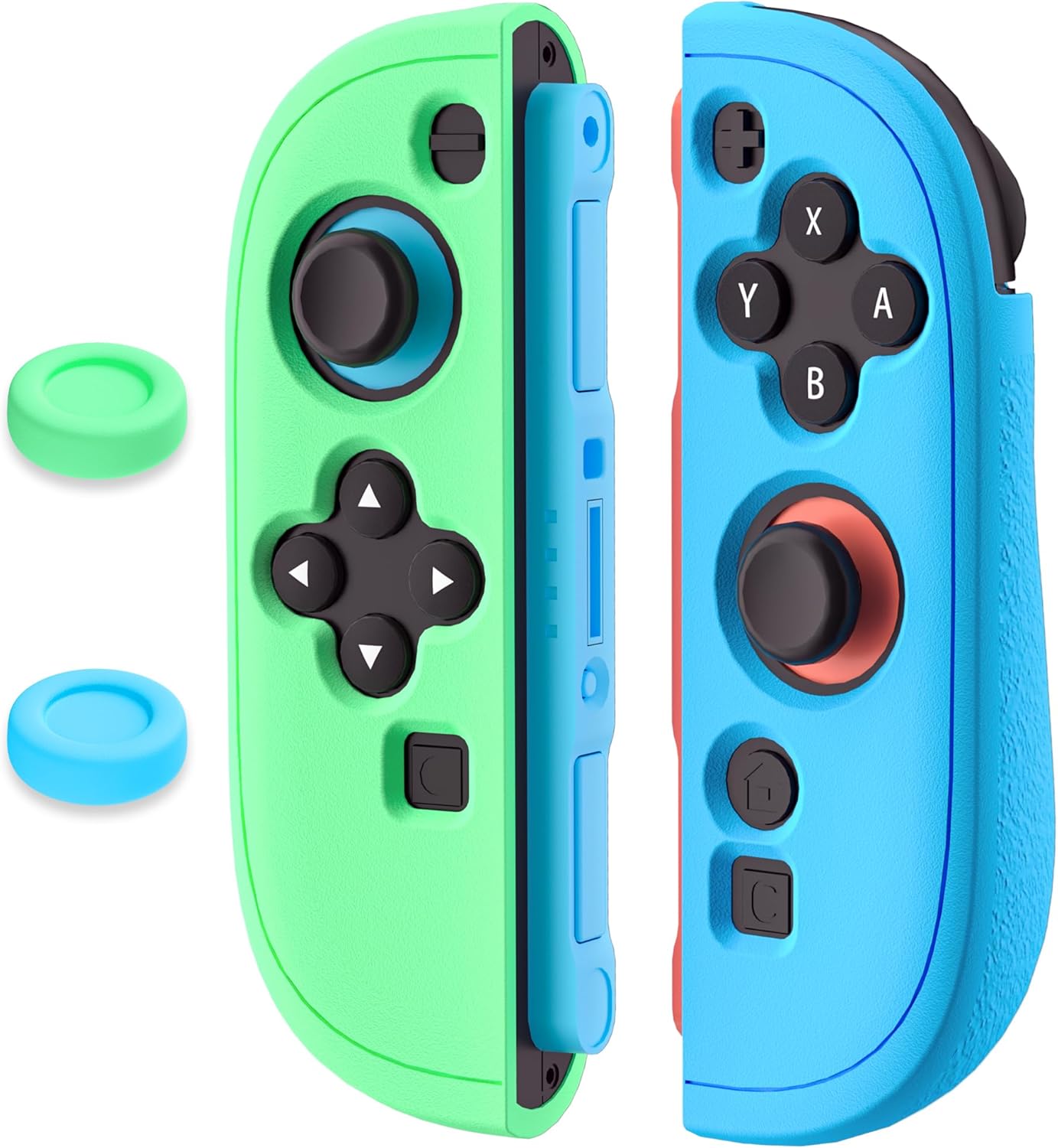 FANPL Silicone Case for Nintendo Switch 2 Joycon Controller, Protective Cover for Joycons 2 Soft Shell, Comfortable Ergonomic & Easy Installation - Thickened Version (Blue-Green)