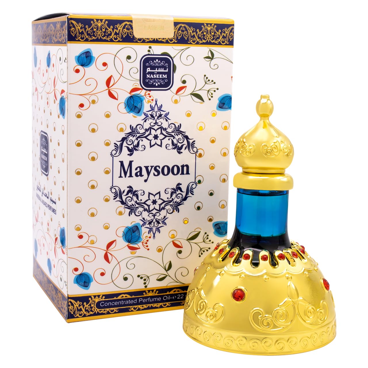 Naseem Maysoon Concentrated Perfume Oil - Arabian Perfume for Women Alcohol Free & Long Lasting Clean Fresh & Amber Perfume 0.74 Fl Oz