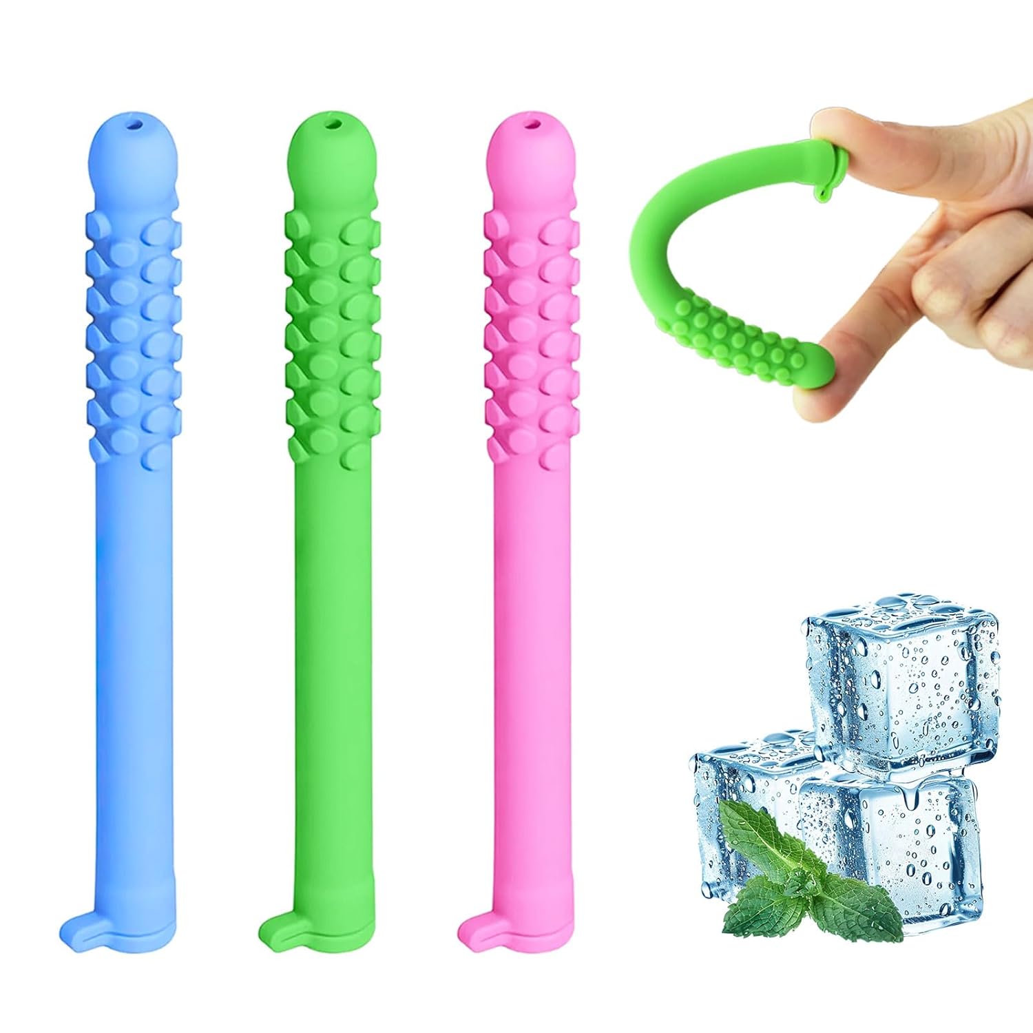 Chewable breath sticks containing essential oils，chewable breather quit smoking，quit smoking inhaler stick，Natural Focusing for Focus Clear Respiratory Function (3PCS)