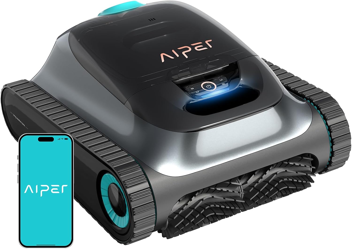 (2025 Upgrade) Aiper Scuba S1 Robotic Pool Cleaner, Wall & Waterline Cleaning, Extended 184-Min Battery Life, Ultra-fine Filtation, Smart Navigation, App Support, OTA Upgrade