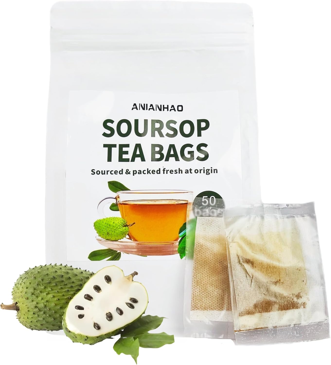 Tropical Fruit Tea Herbal Tea 50 Bags, Healthy Beverage, Rich in Antioxidants, Supports Immune System, Promotes Relaxation, Skin-Nourishing | Natural Clean | Powerful Superfood