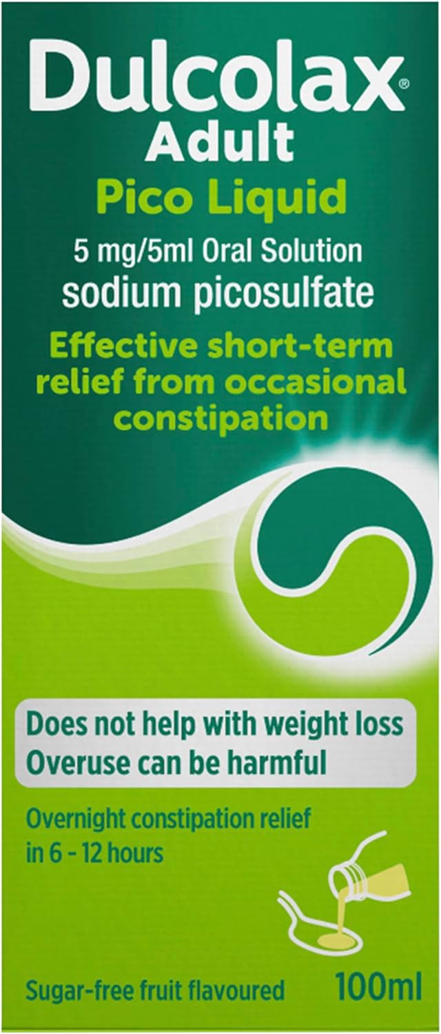 Dulcolax Adult Pico Liquid - Constipation Relief Laxative 5mg/5ml Sodium Picosulfate Liquid Oral Solution - 100ml