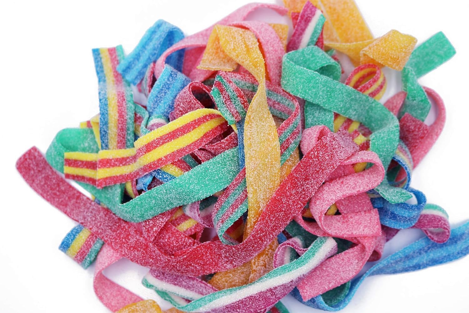 Smarty Stop Sour Every Flavor Mixed Gummy Belts Candy 1 Pound (Blueberry, Apple, Mango, Watermelon, Cherry)