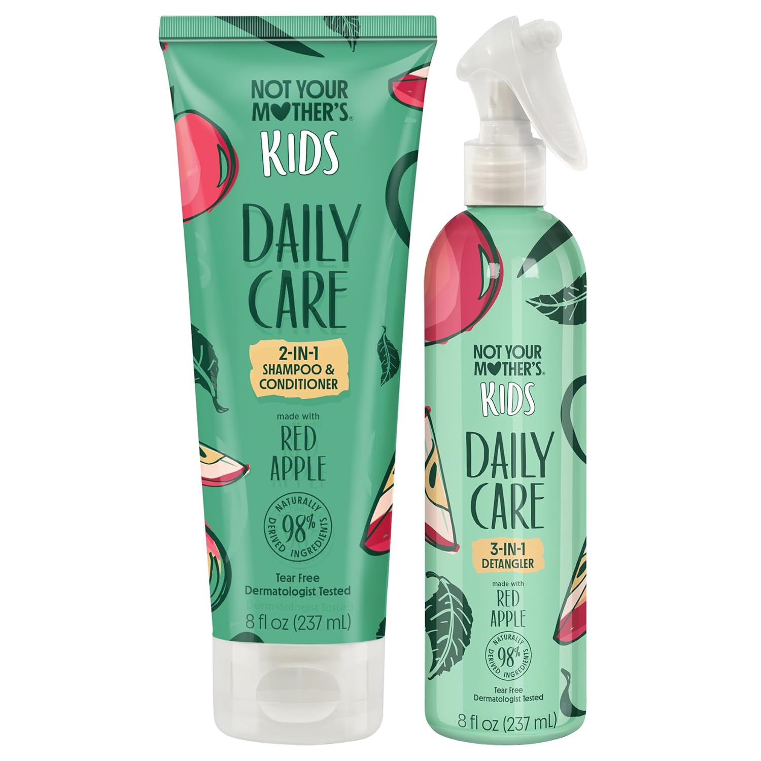 Not Your Mother's Kids Daily Care 2-In-1 Shampoo & Conditioner and 3-In-1 Detangler (2-Pack) - Hair Products for Kids - Ideal for All Hair Types