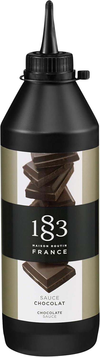 1883 Maison Routin Chocolate Sauce 500ml – Gourmet Topping for Desserts, Cocktails, Hot Chocolates, Made with Natural Cocoa, Vegetarian, Nut-Free, Gluten-Free, Squeezy Bottle for Easy Use