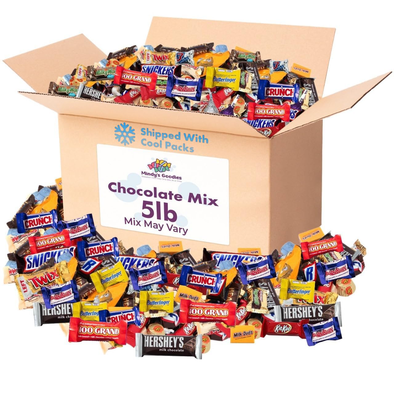 Chocolate Candy Variety Pack, Bulk Chocolate Candy Individually Wrapped, Mini Chocolate Candy Variety Pack, Ideal Chocolate Candy Bulk, Perfect for Parties, Office Treats, and Holiday Celebrations (5 Pound)