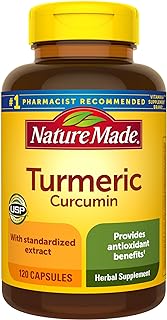 Nature Made Turmeric Curcumin 500 mg, Herbal Supplement for Antioxidant Support, 120 Capsules, 120 Day Supply