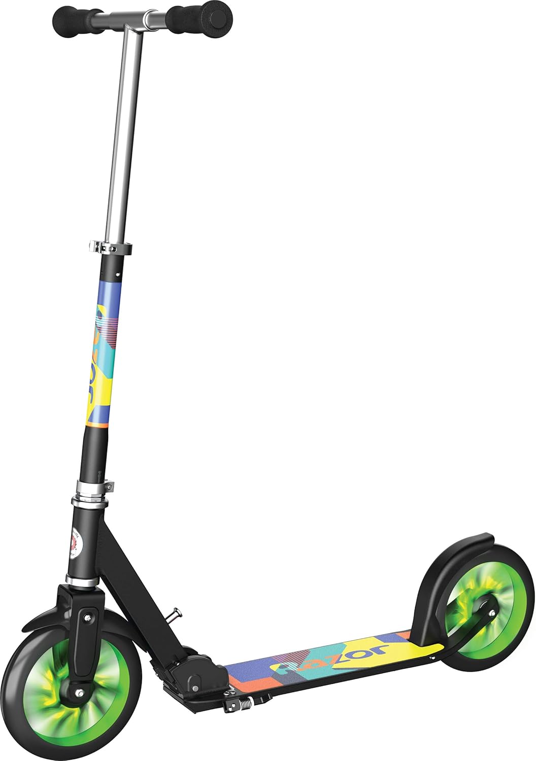 Razor A5 Lux Kick Scooter for Kids Ages 8+ - 8" Urethane Wheels, Anodized Finish Featuring Bold Colors and Graphics, For Riders up to 220 lbs