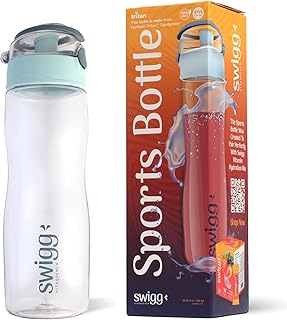 1 BPA Free Sports Water Bottles for School Gym Bicycle Car - Leak Proof Sports Waterbottles - See Through Reusable Clear Water Bottle botella de agua Made of Tritan Plastic Refillable 24oz