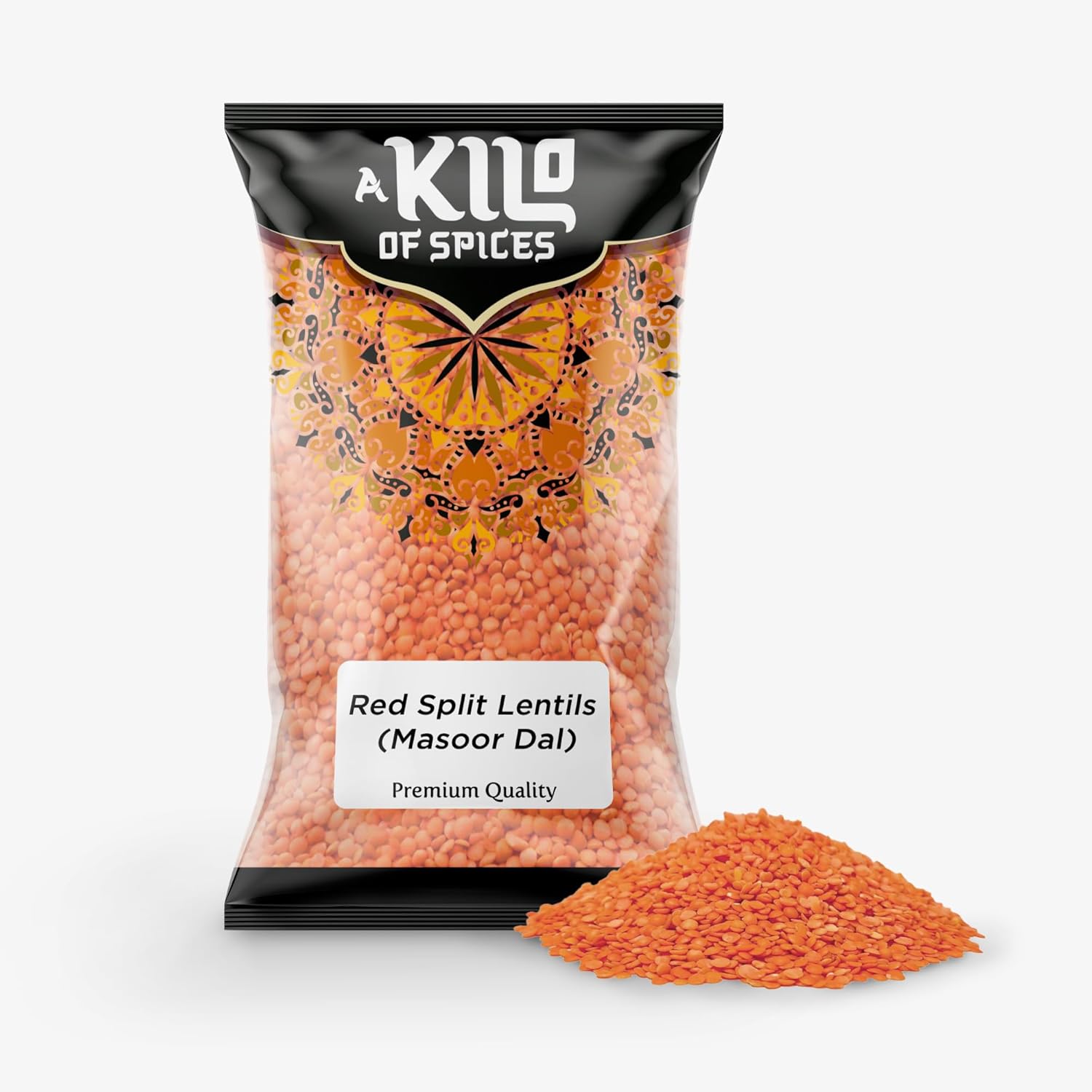 A Kilo of Spices | Red Split Lentils (Masoor Dal) | The Perfect Pantry Staple | Red Lentils to Add Nutrition and Deliciousness | Quick and Easy to Cook Lentils 1 Kg
