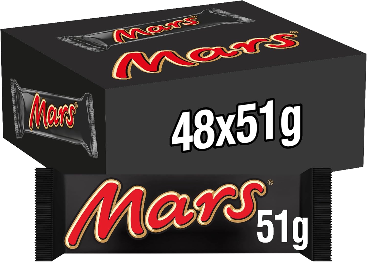 Mars Bar, 51 g (Pack of 48)