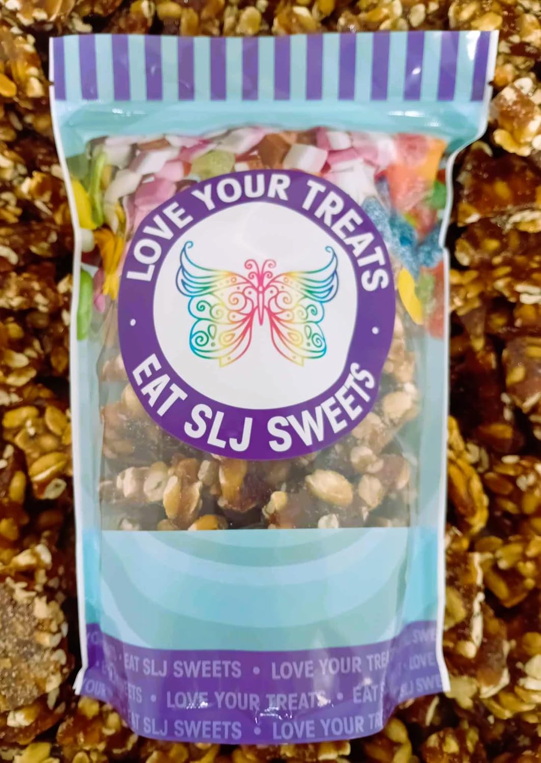 Large Resealable Pouch of Peanut Brittle - Fully Recyclable Pouch