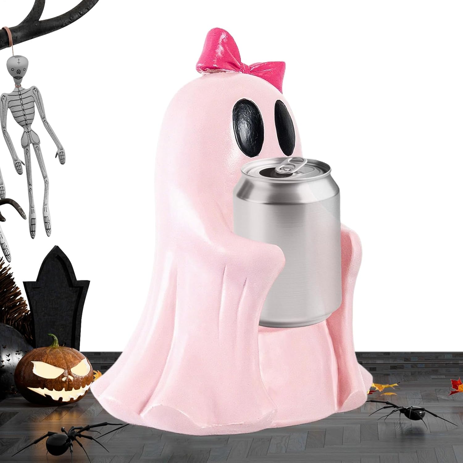 Uoqpty Cute Ghost Drink Holder | Ghost Energy Drink Holder - Festive Desktop Decoration Figurine Party Decor for Desk Display Tabletop Shelf Office Bookshelf Home Bedroom