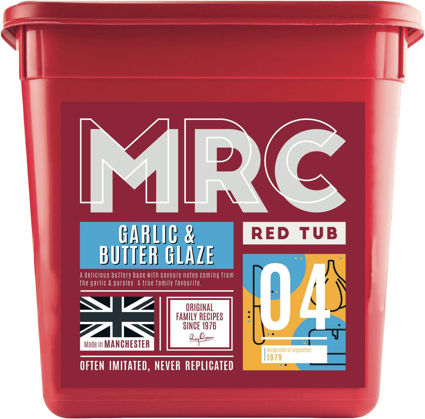 MRC Garlic Butter Glaze 2.5kg – Garlic Powder Marinade for Roast Beef, Steal, Chicken, Pawns & Seafood – Butter Base with Parsley & Garlic Seasoning